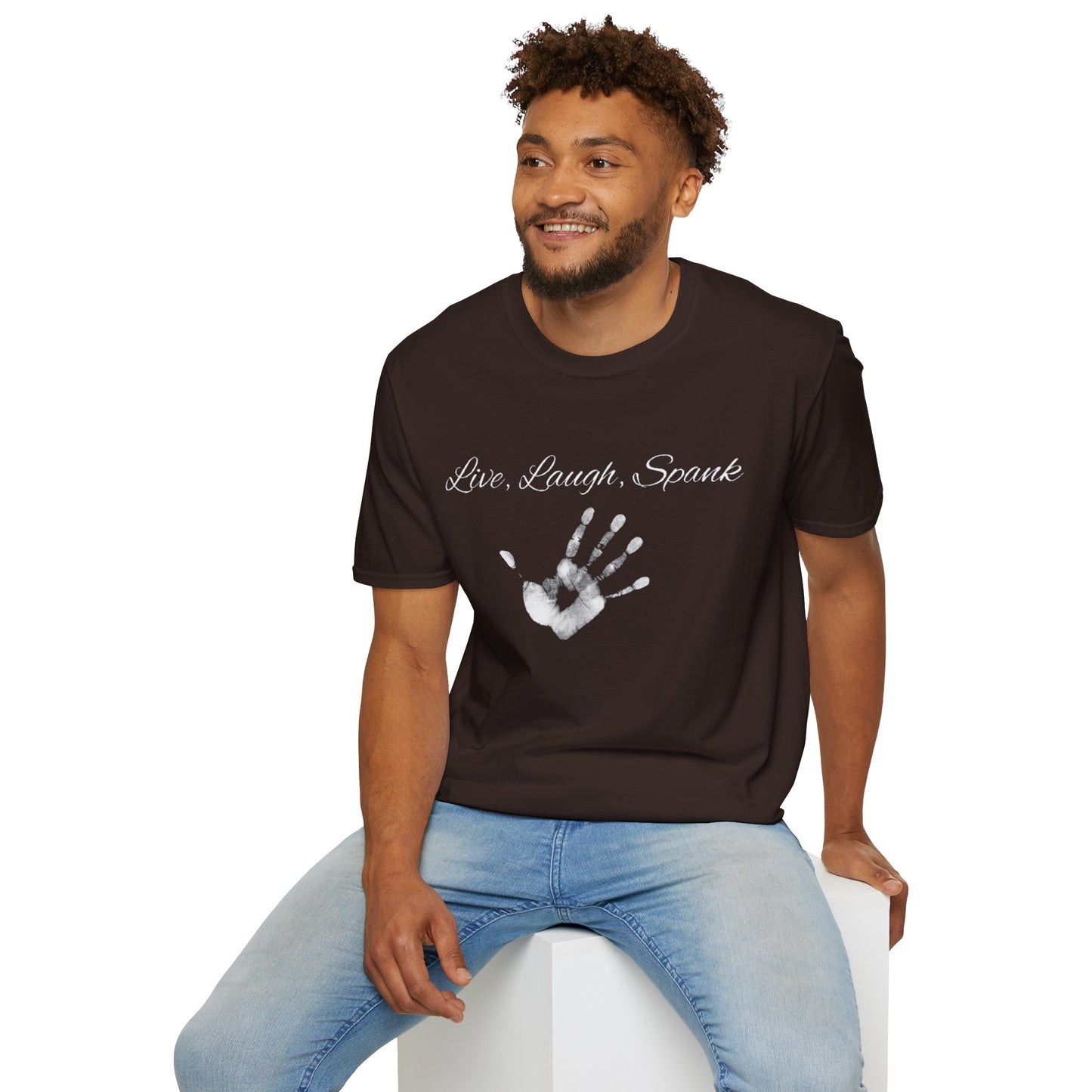 Live, Laugh Spank Unisex Softstyle T-Shirt