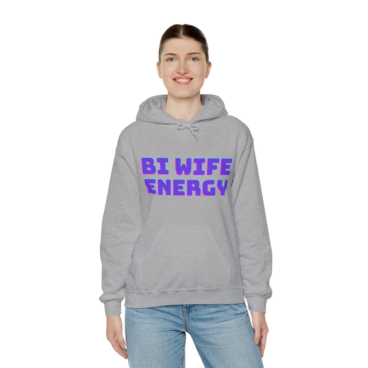 Bi Wife Energy Unisex Hooded Sweatshirt