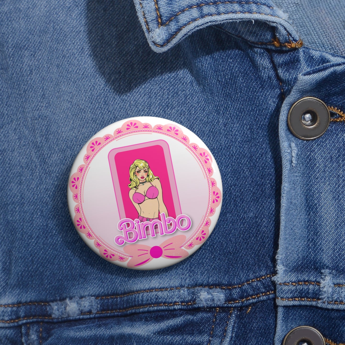 Bimbo pinback button