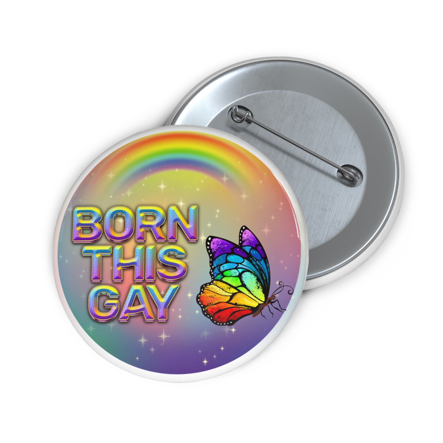 Born This Gay pinback button