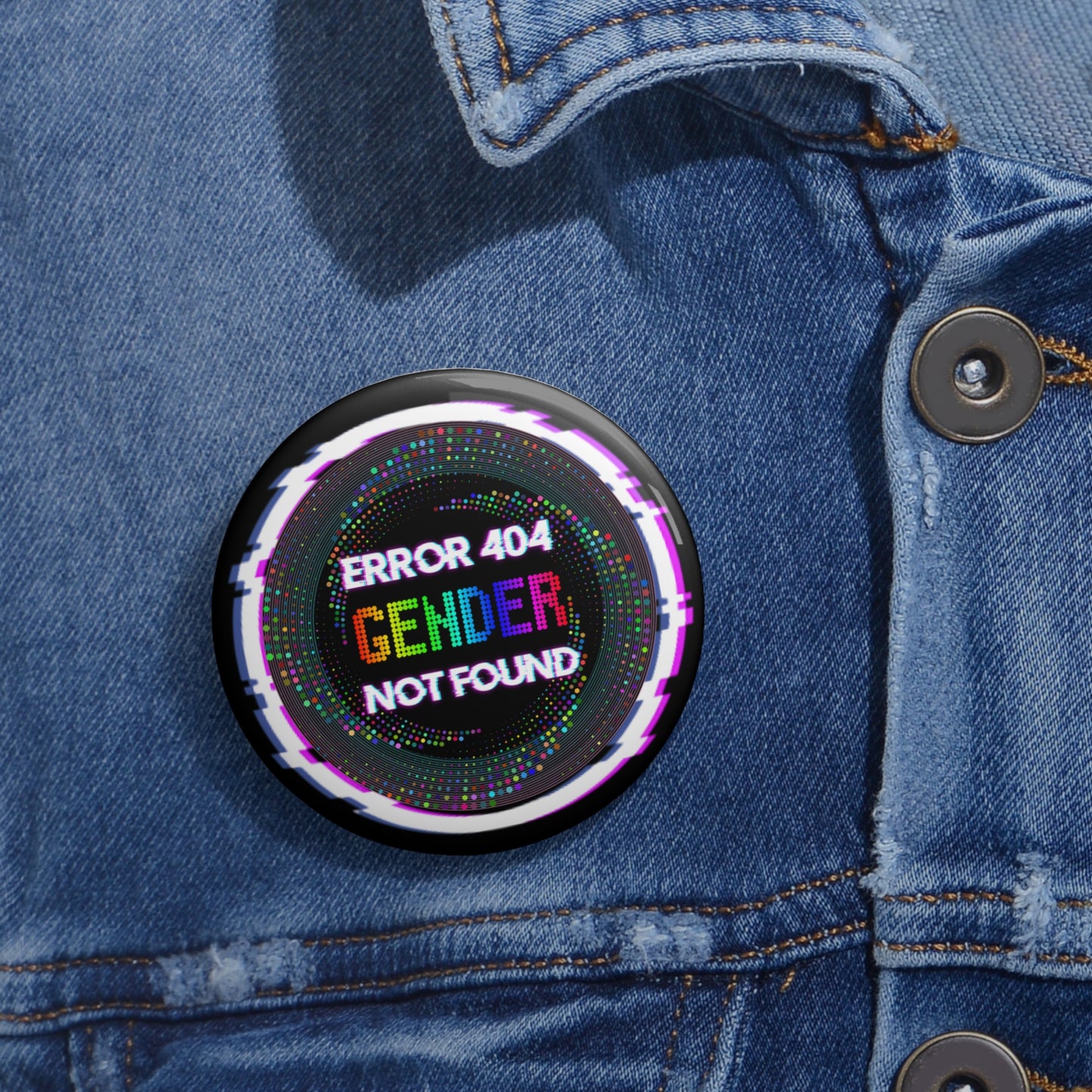 Error 404 Gender Not Found pinback button