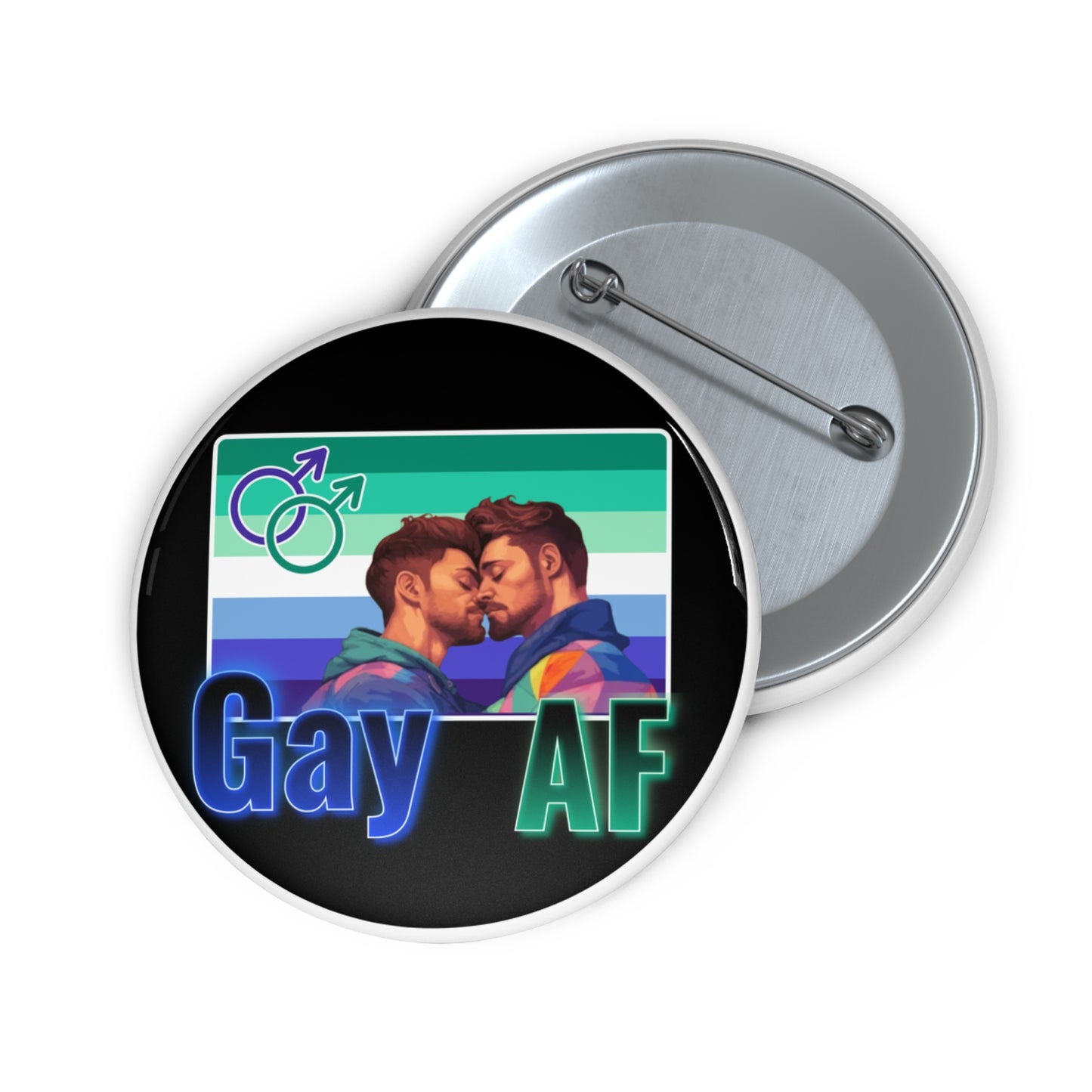 Gay AF pinback button