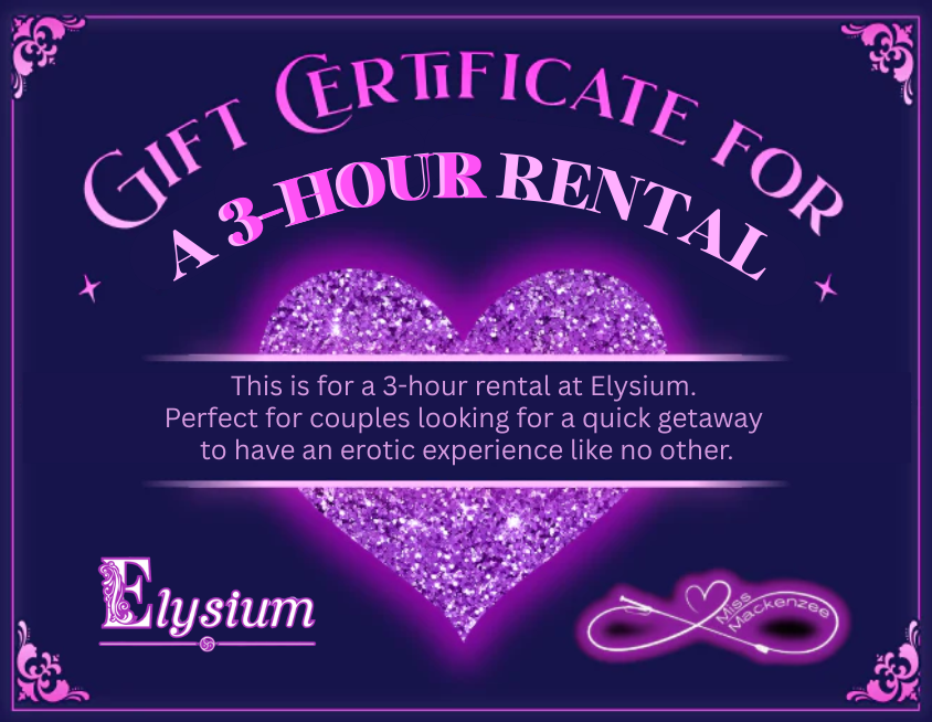 Gift Certificate for a 3-Hour Rental
