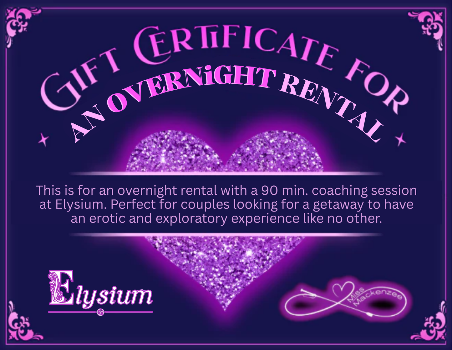 Gift Certificate for an Overnight Rental