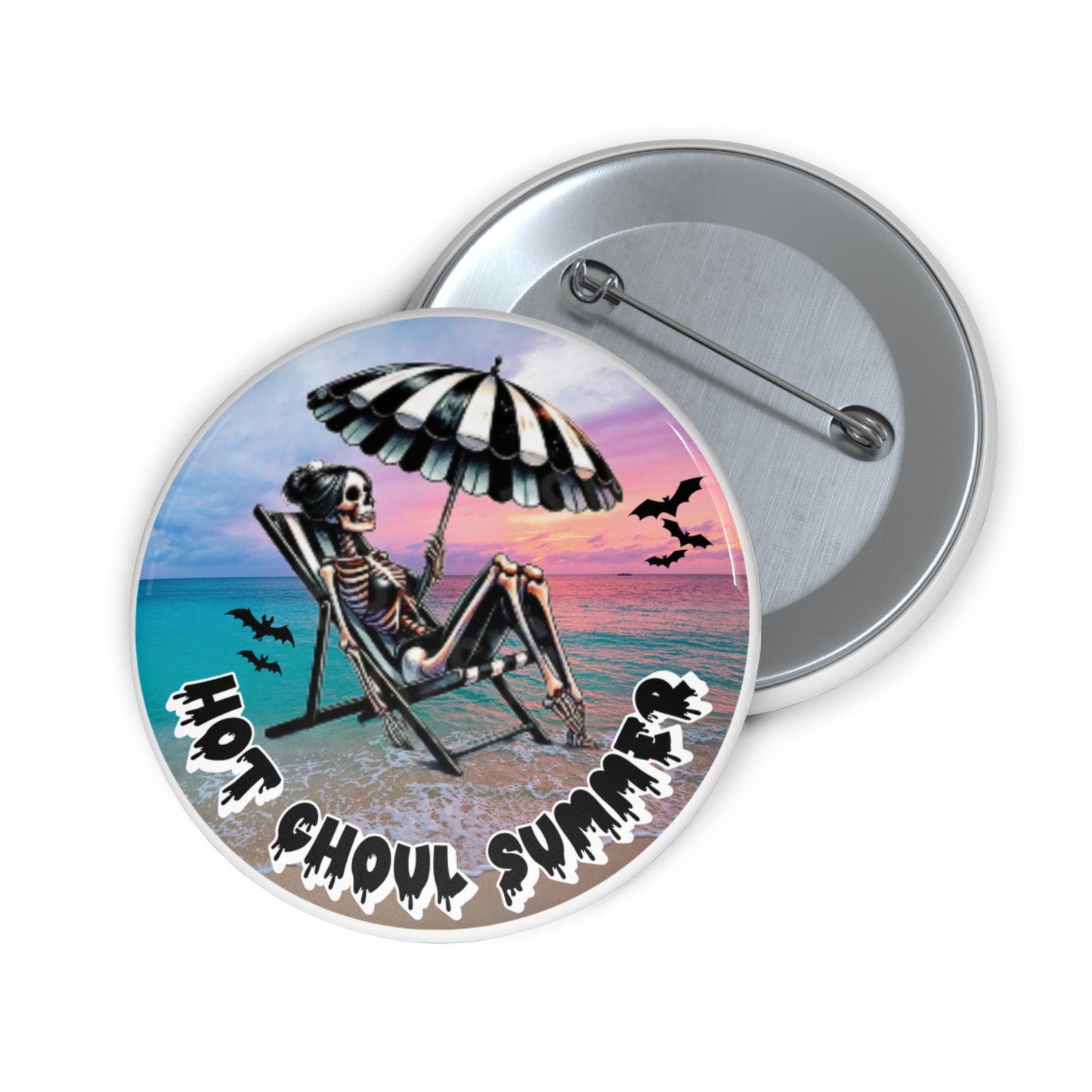 Hot ghoul summer pinback button