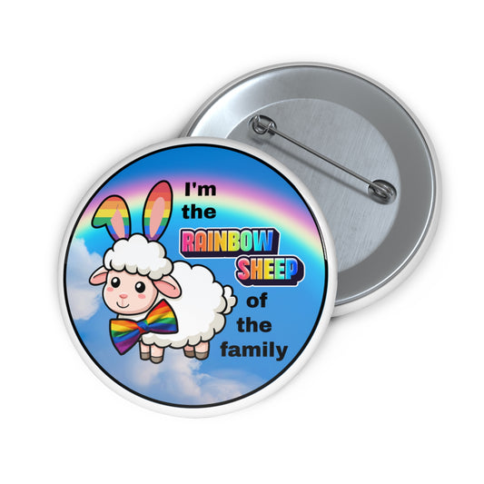 I'm the Rainbow Sheep of the Family pinback button