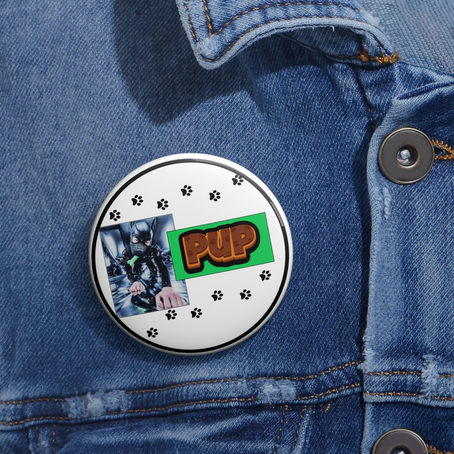 Pup pinback button