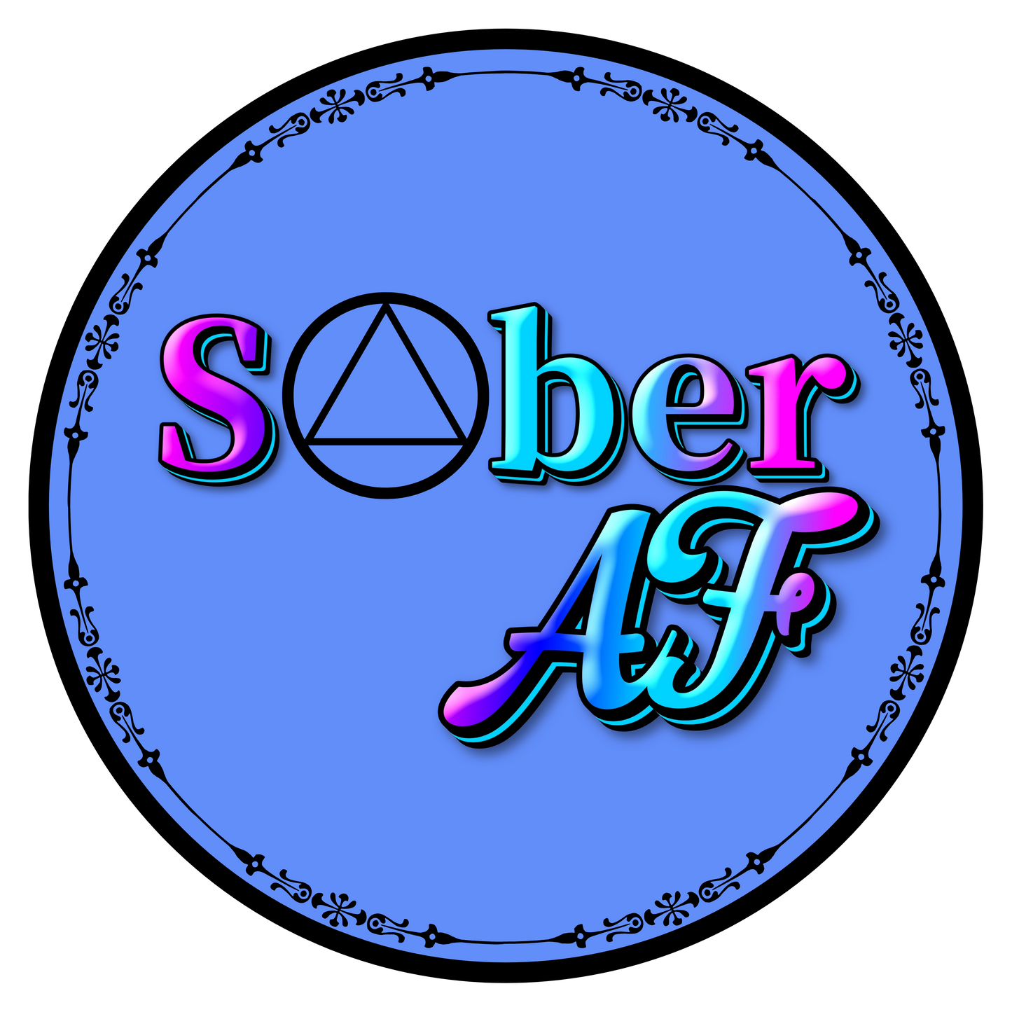 Sober AF pinback button