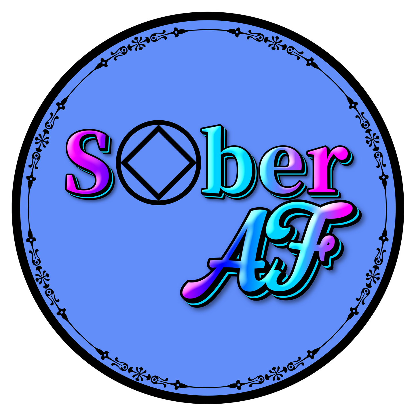 Sober AF pinback button